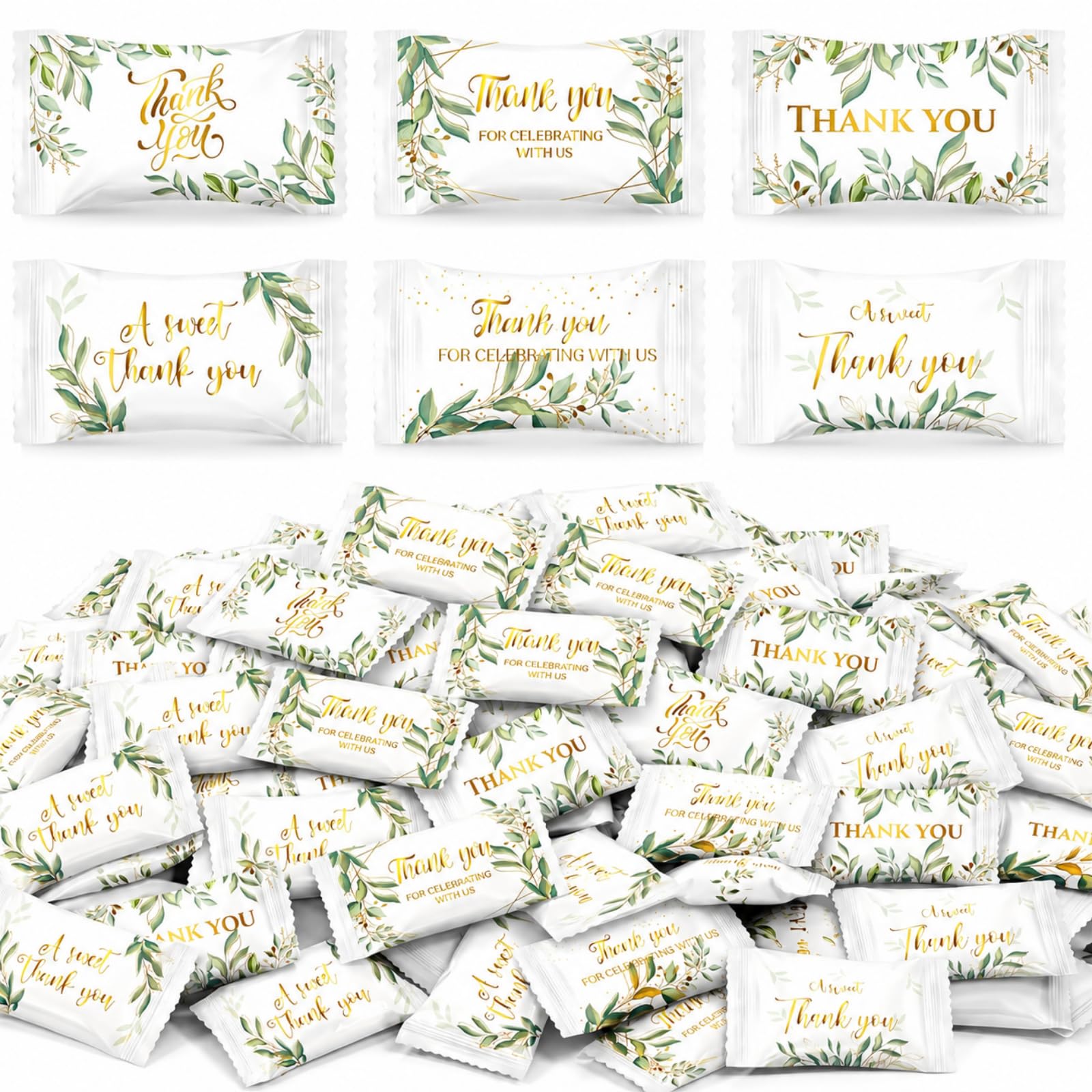Naucoos front packaging showing 300-piece favor pack and brand