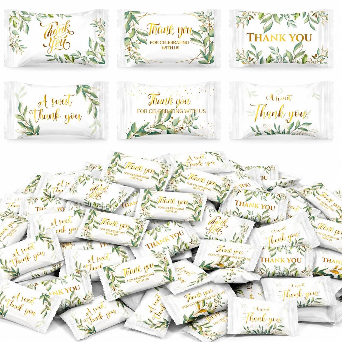 Naucoos front packaging showing 300-piece favor pack and brand