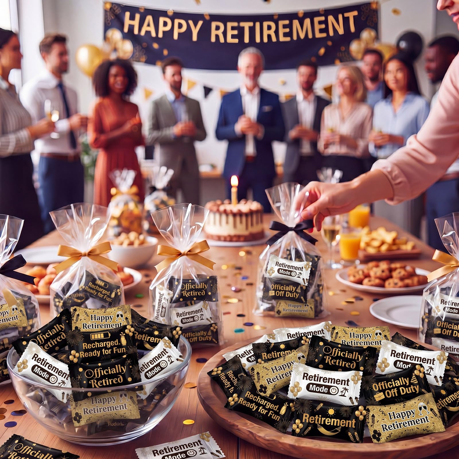 Naucoos mints served in a bowl at a reception to encourage guest self-serve enjoyment