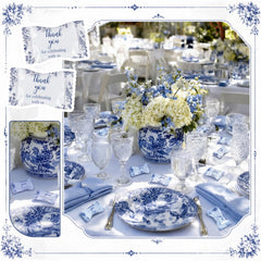 Naucoos mints displayed on a wedding place setting adding decorative charm