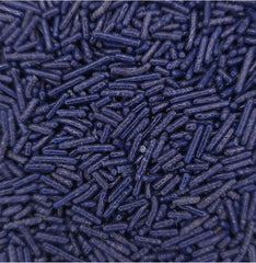 NCS jimmies on cupcake adding bold navy color and contrast