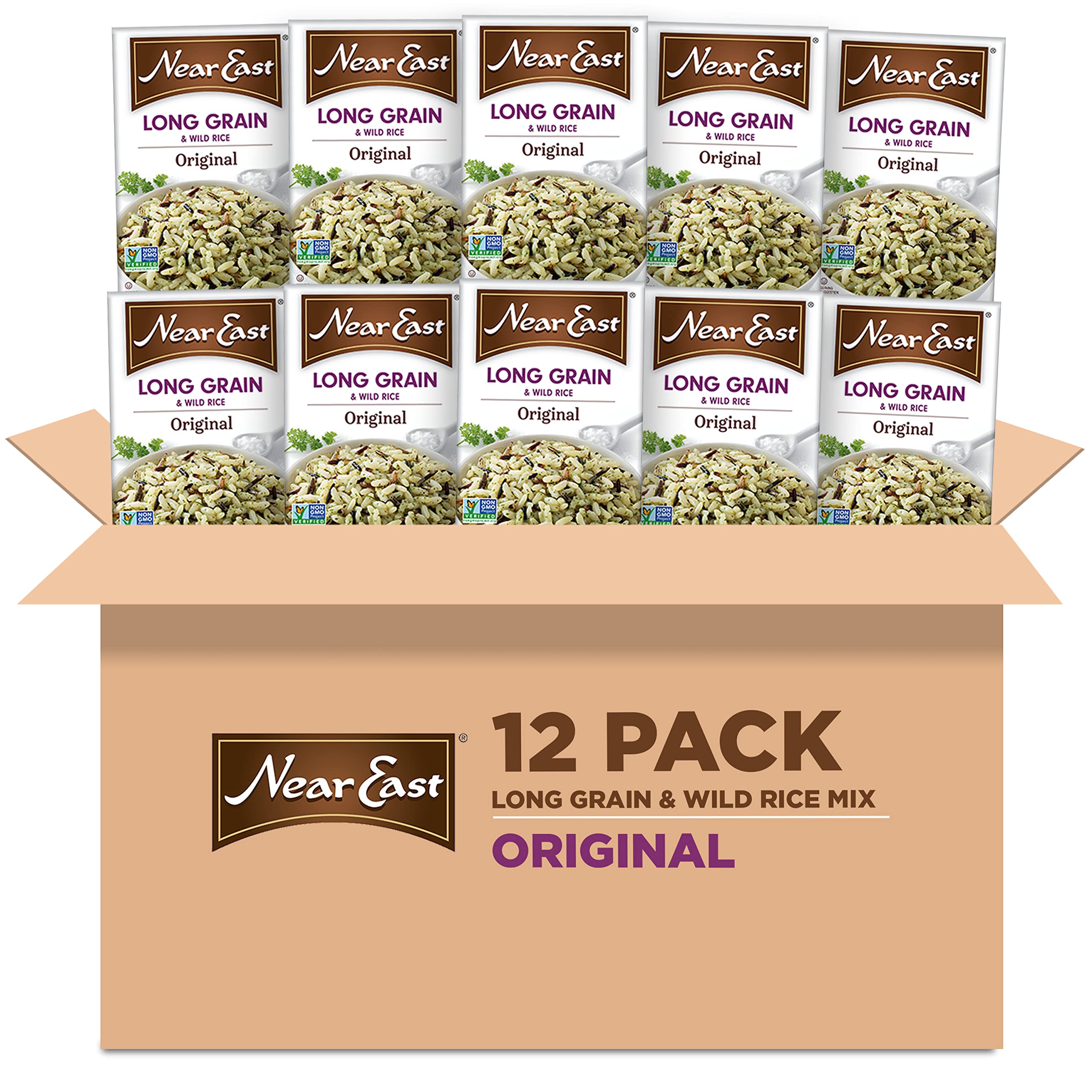 Near East front packaging showing product and simple preparation benefits