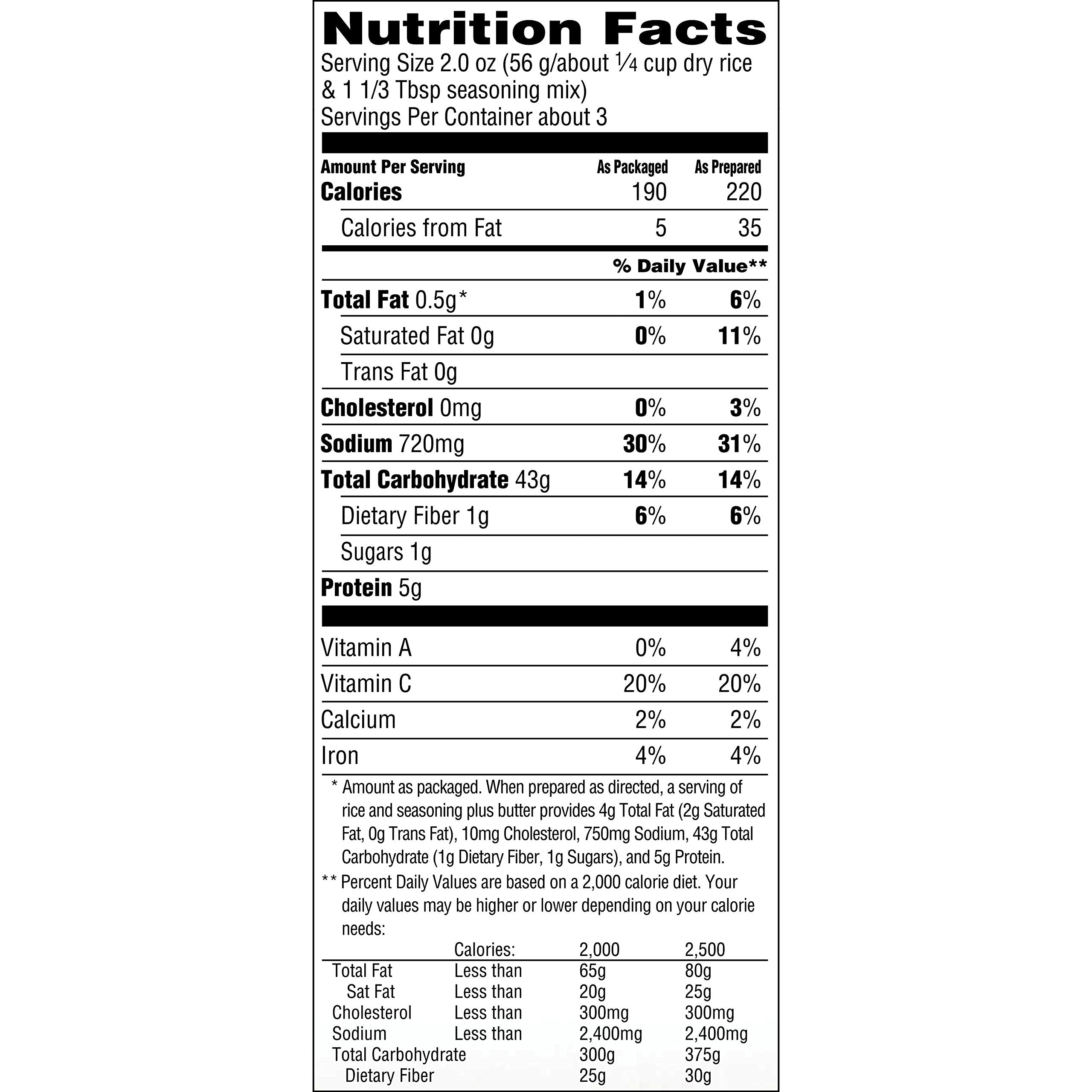 Near East pilaf box beside a measuring cup to show portion size clarity
