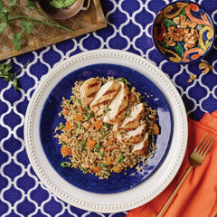 Close-up of toasted orzo in Near East pilaf highlighting nutty texture and bite