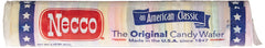 Necco front packaging showing 24-roll assortment and net weight benefit