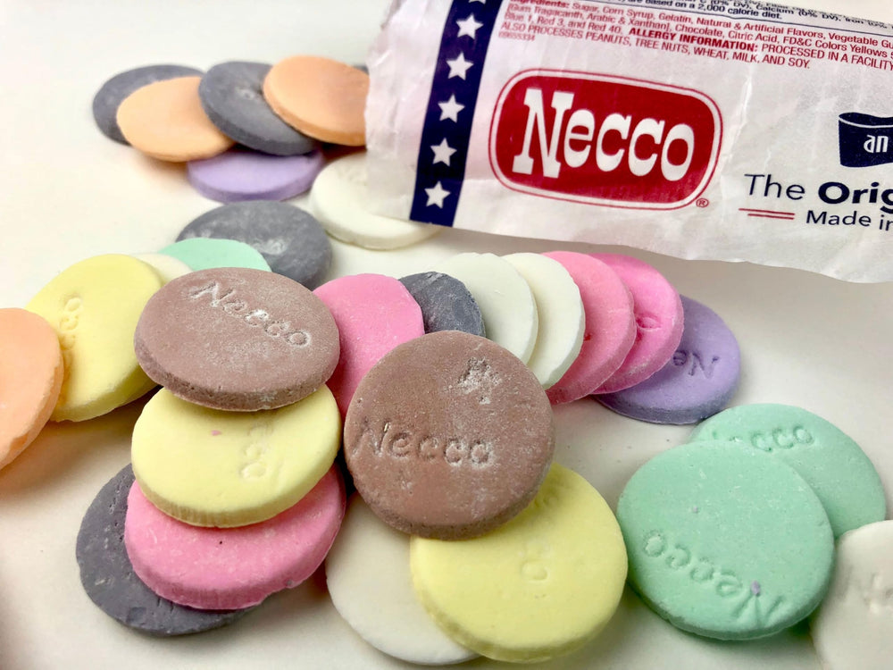 Necco chocolate roll close-up showing texture and creamy benefit