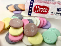 Necco wafer texture detail highlighting thin crisp layers for snacking