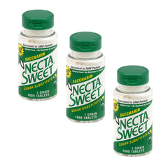 Necta Sweet front packaging showing bottle and label, clear supply benefit