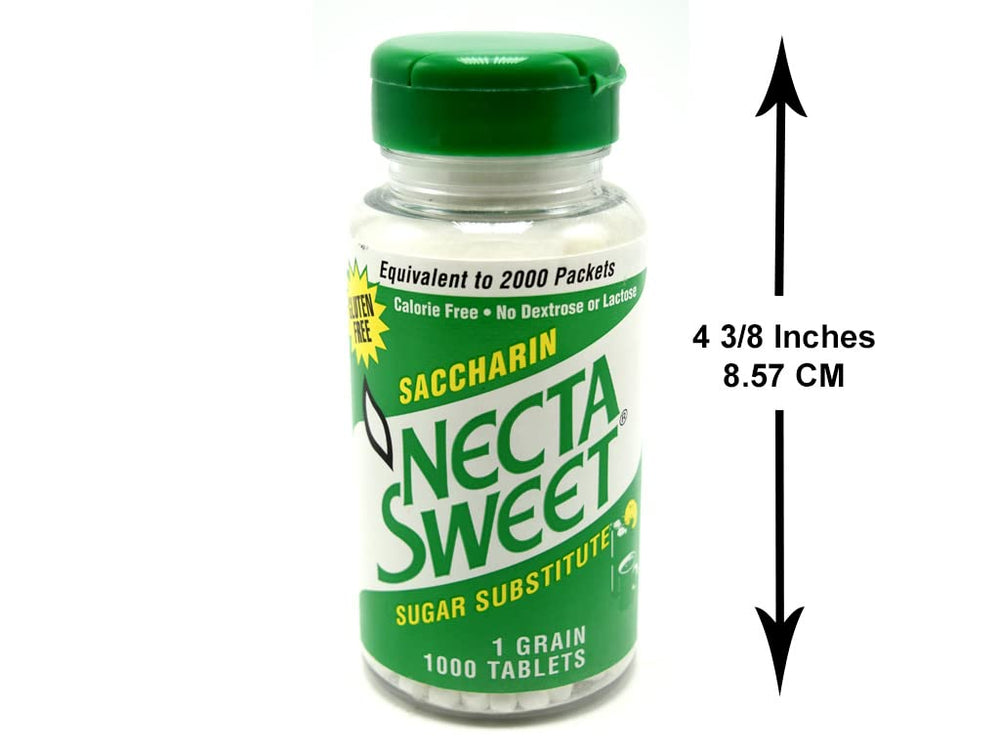 Close view of Necta Sweet label listing ingredients and allergen-friendly benefit