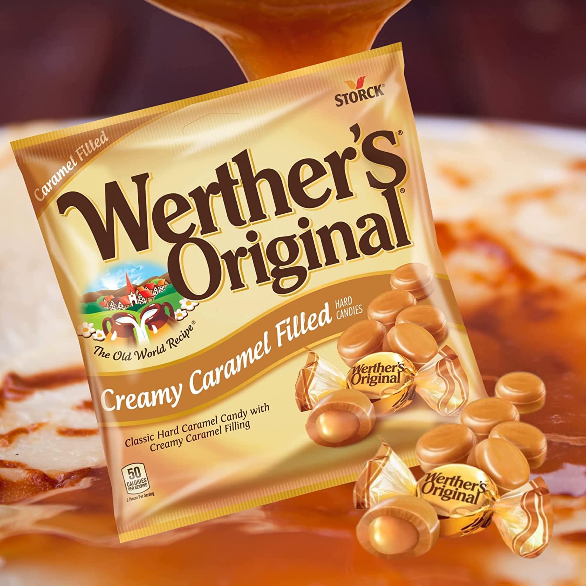 Needzo Wether's open bag with mixed caramels visible for variety and sharing