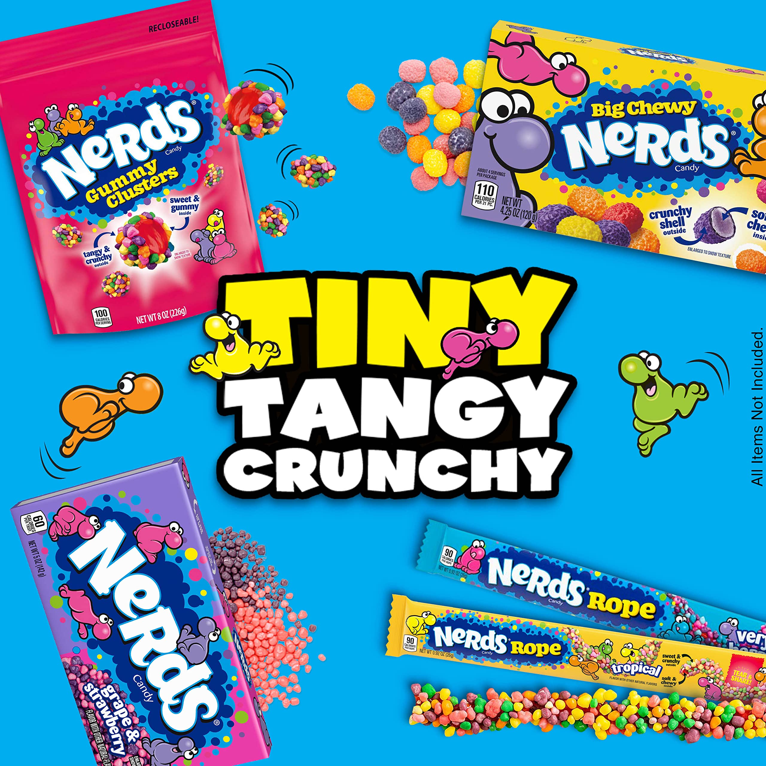 Nerds close-up showing crunchy candy texture for satisfying bite appeal