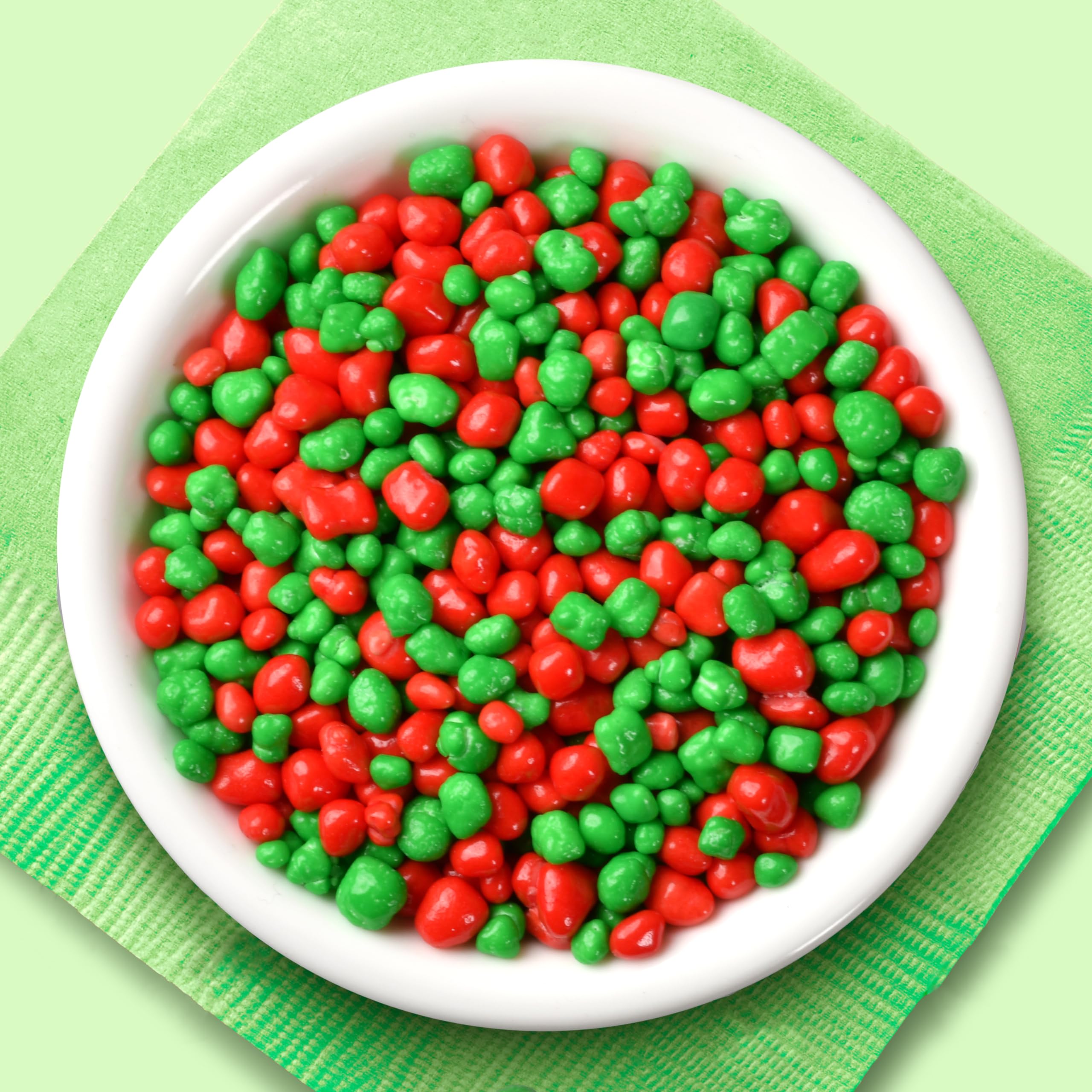 NERDS close-up of crunchy watermelon and wild cherry crystals highlighting texture and tang