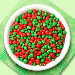 NERDS close-up of crunchy watermelon and wild cherry crystals highlighting texture and tang