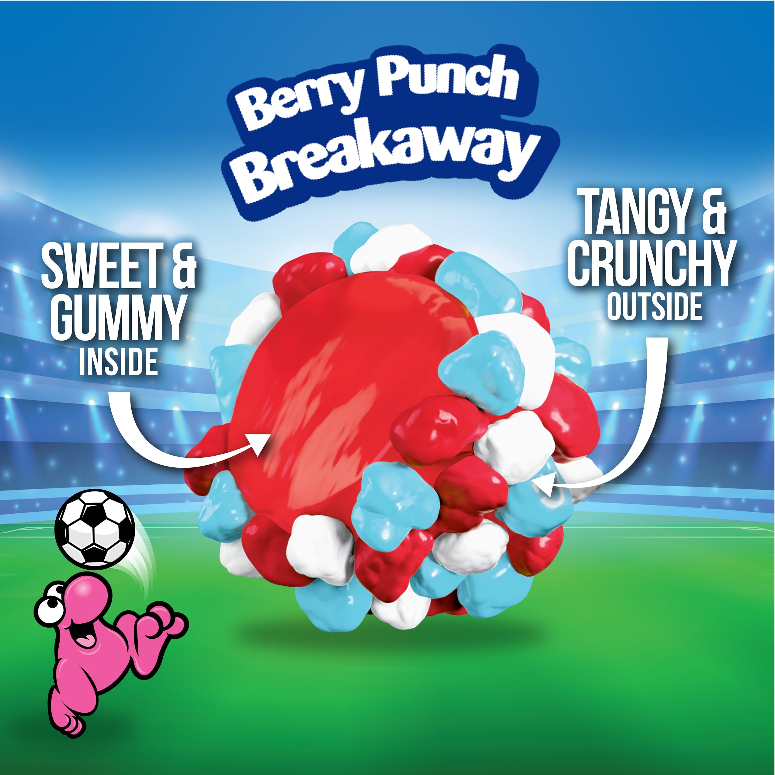NERDS gummy clusters pouring from open jar into bowl highlighting shareable serving