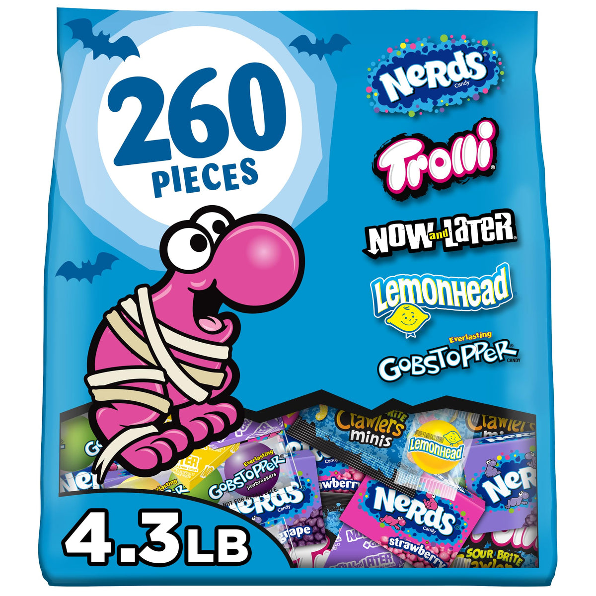 Nerds front packaging showing brand and variety for easy identification
