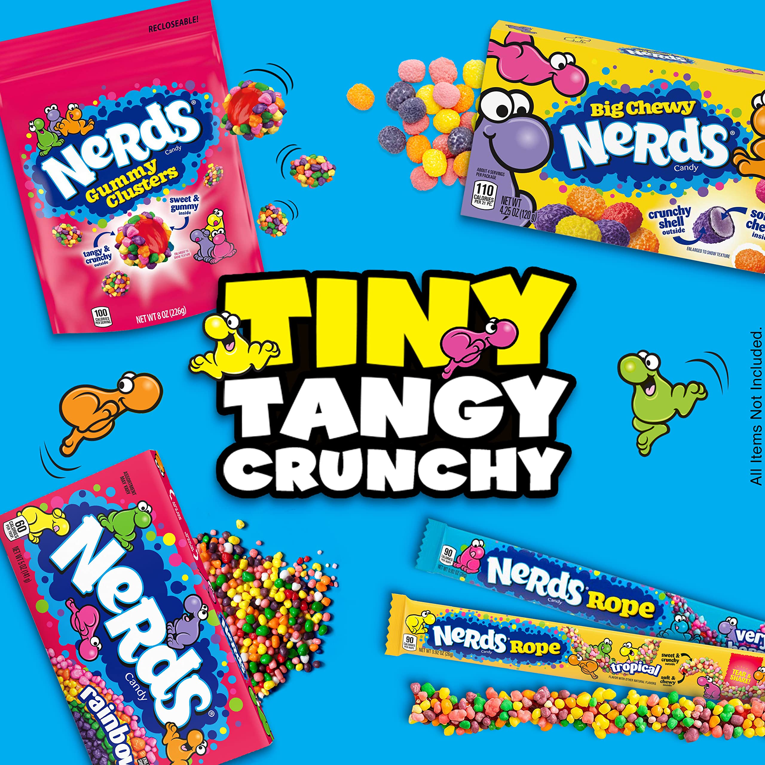 NERDS close-up of tiny crunchy texture highlighting tangy bite