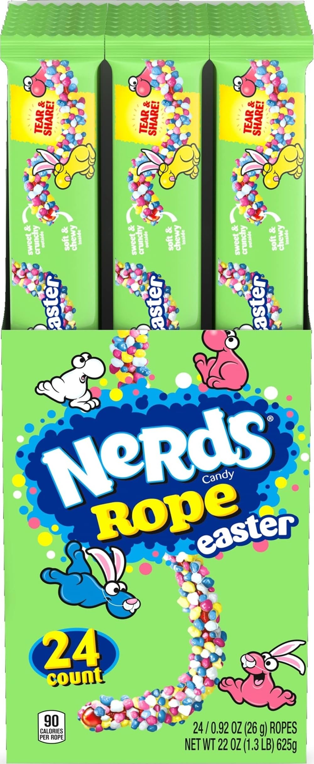 NERDS rope front packaging showing colorful Easter-themed pack and convenience