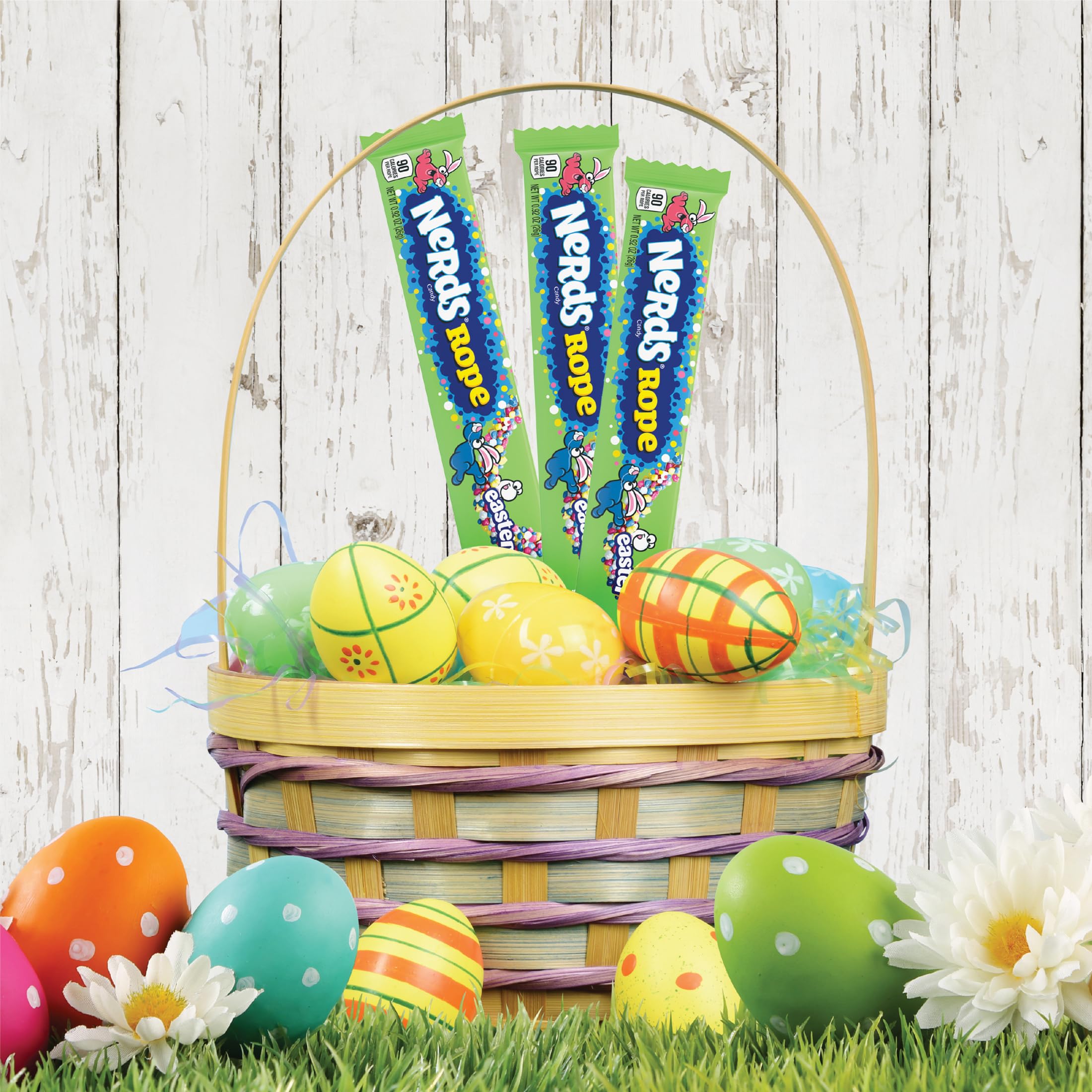 NERDS rope in Easter basket displaying brand and festive gifting appeal