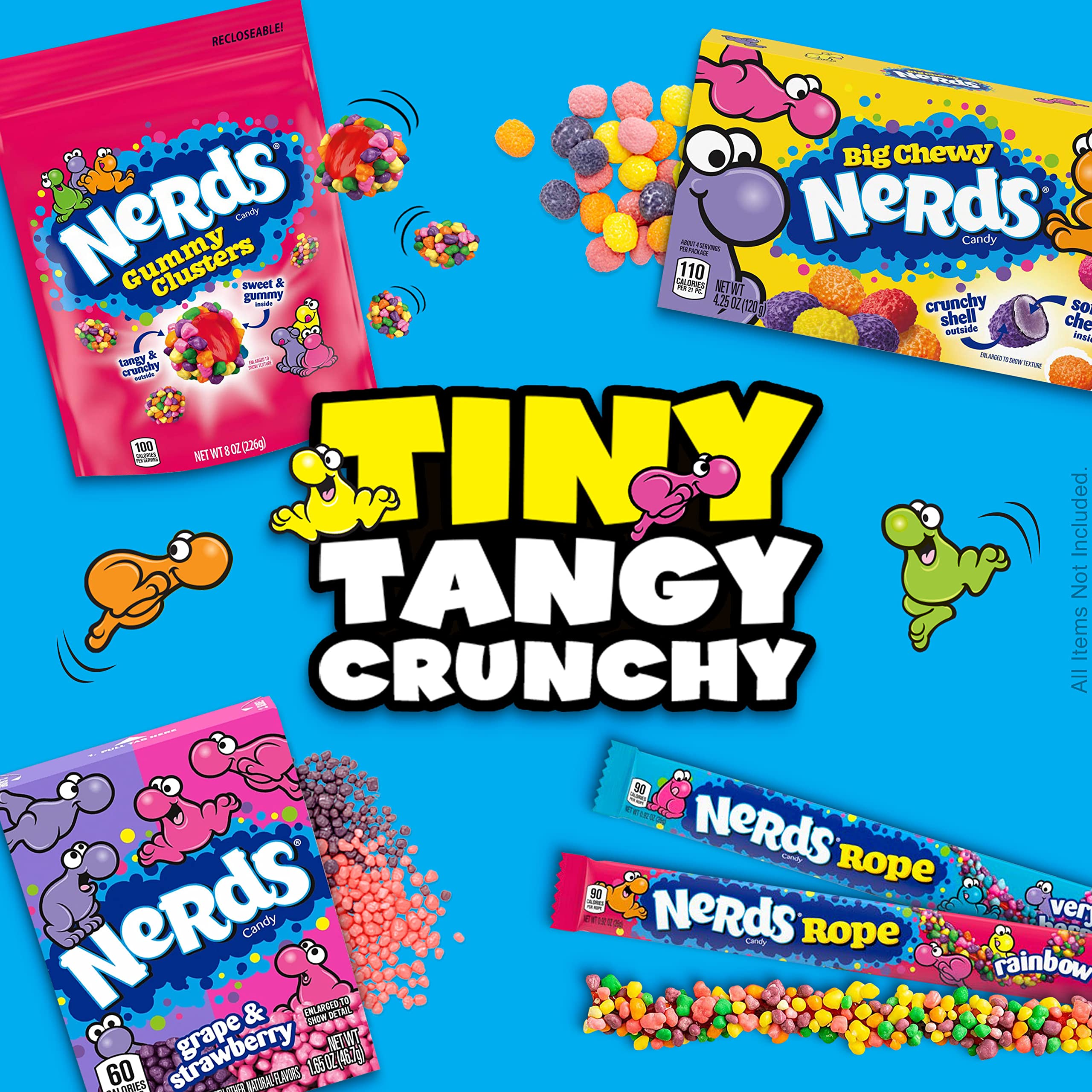 NERDS brand close-up of tiny NERDS coating highlighting texture and tangy flavor