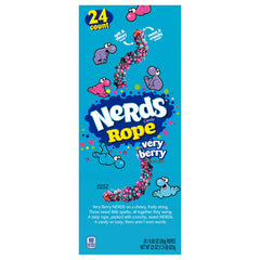 NERDS brand unwrapped rope displaying crunchy candy shell and chewy center benefit