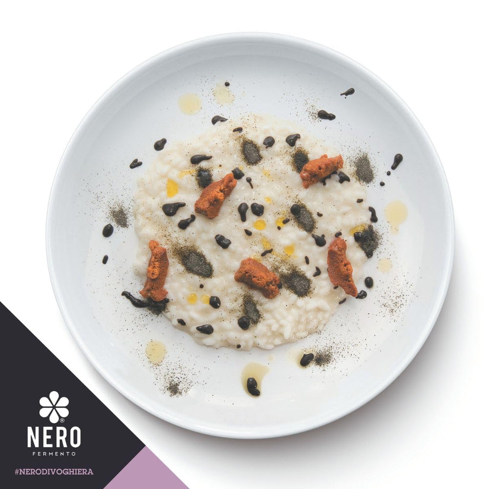 NERO FERMENTO in kitchen setting with chef using it, conveys quick menu enhancement
