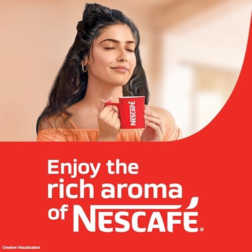 Nescafé ingredients display of coffee beans and milk emphasizing quality sourcing