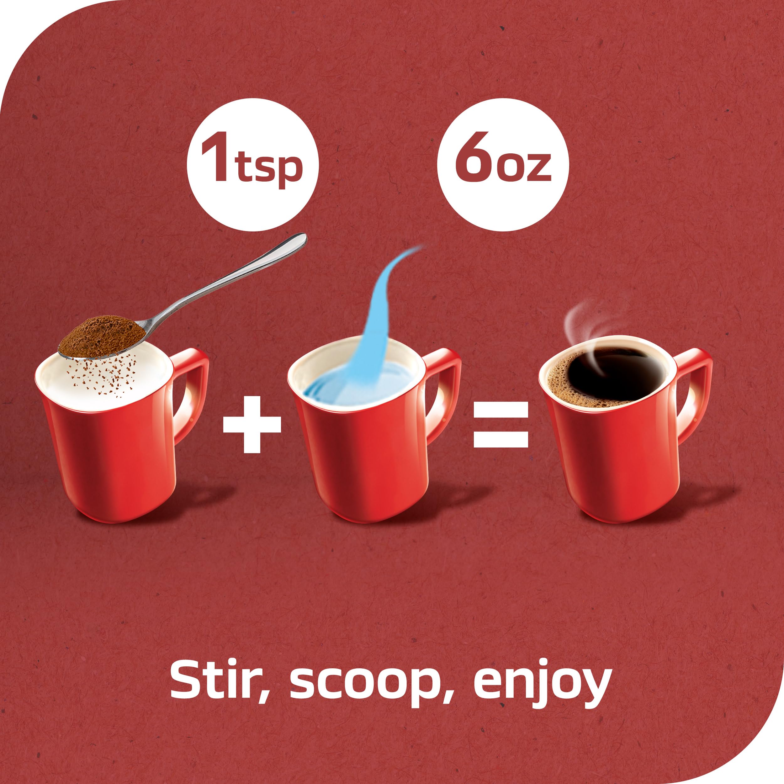 nescafe brewed cup top view, dark roast delivers full-bodied sip