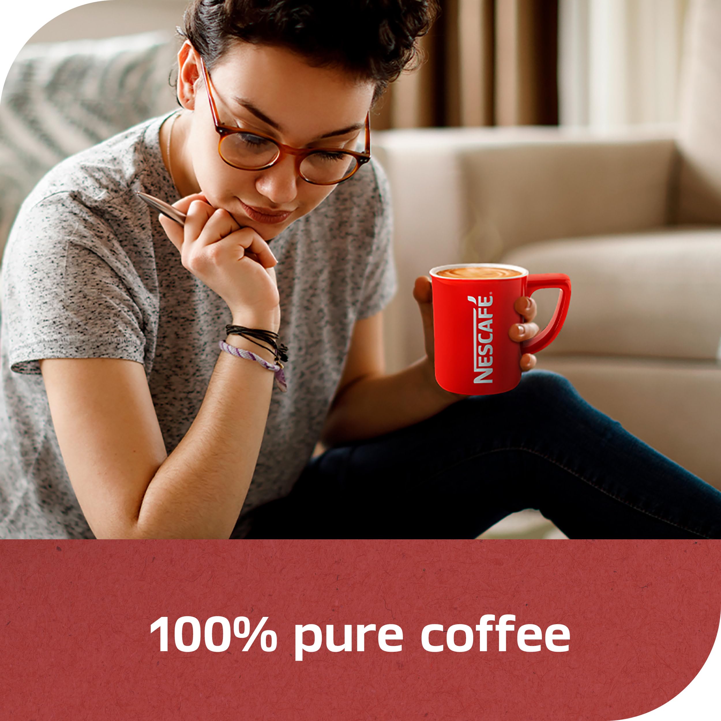 nescafe label detail showing roast and blend, clear product info