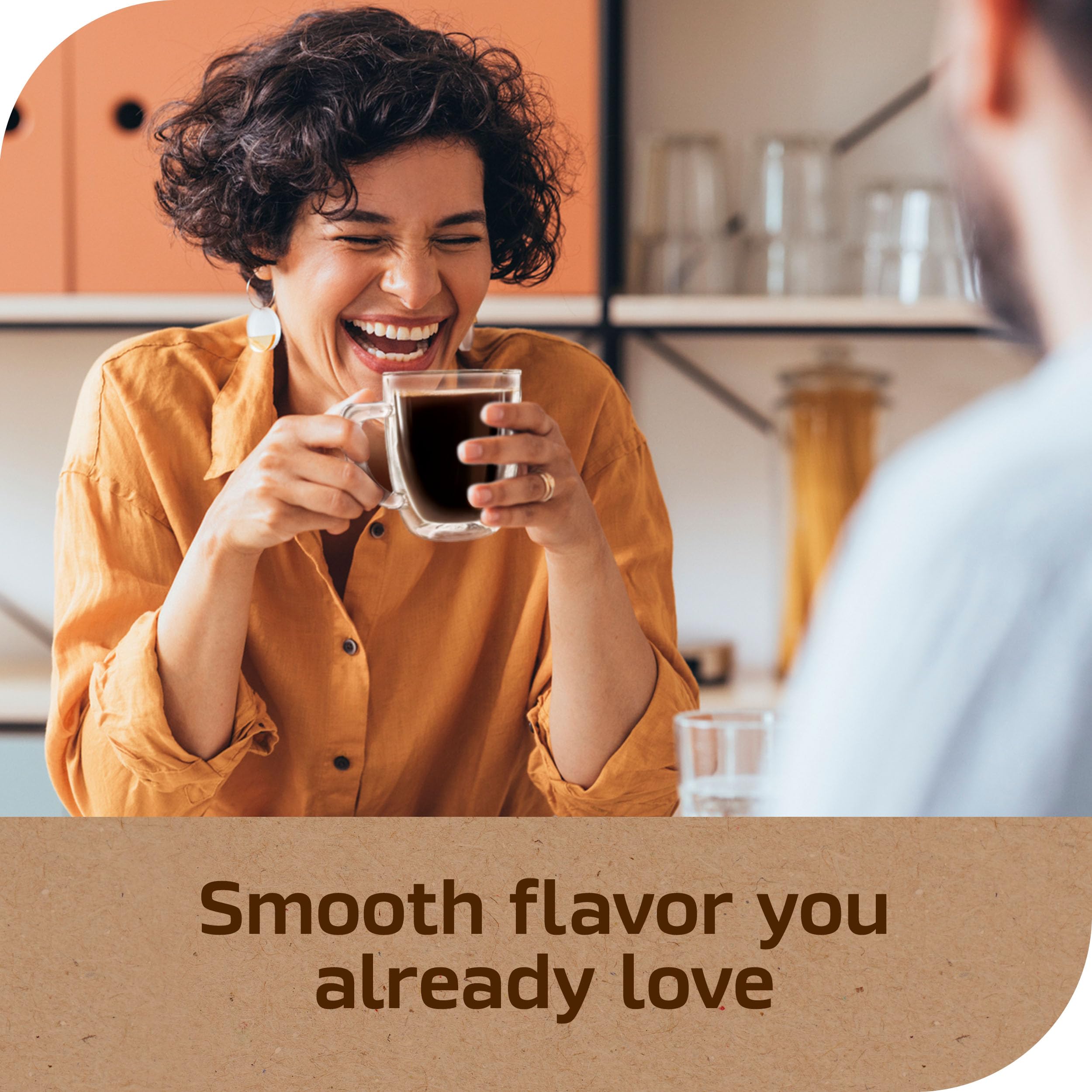 nescafe cup with milk pouring to show creamy customization option