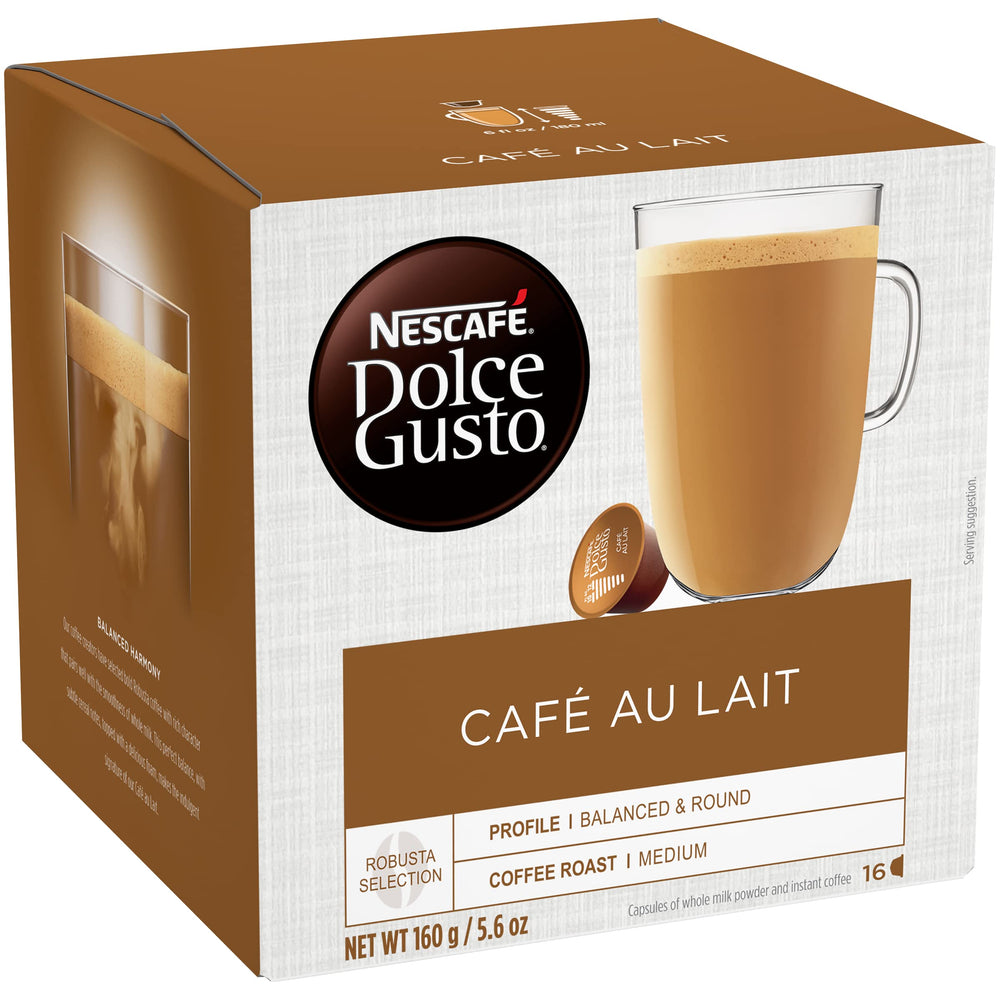Nescafé Dolce Gusto capsule being inserted into machine for quick brew