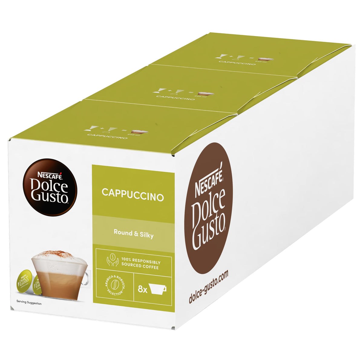 NESCAFÉ Dolce Gusto front box showing product and clear branding for easy recognition