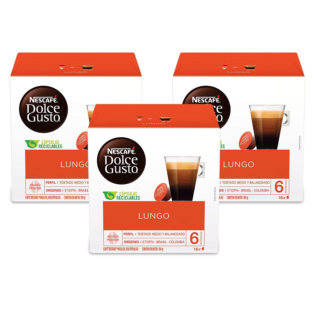 NESCAFÉ Dolce Gusto front packaging showing 48 pods and product benefit convenience