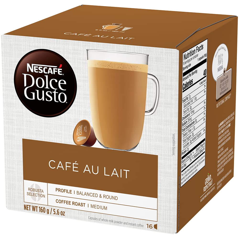 Nescafé Dolce Gusto capsules aligned to display portioned convenience