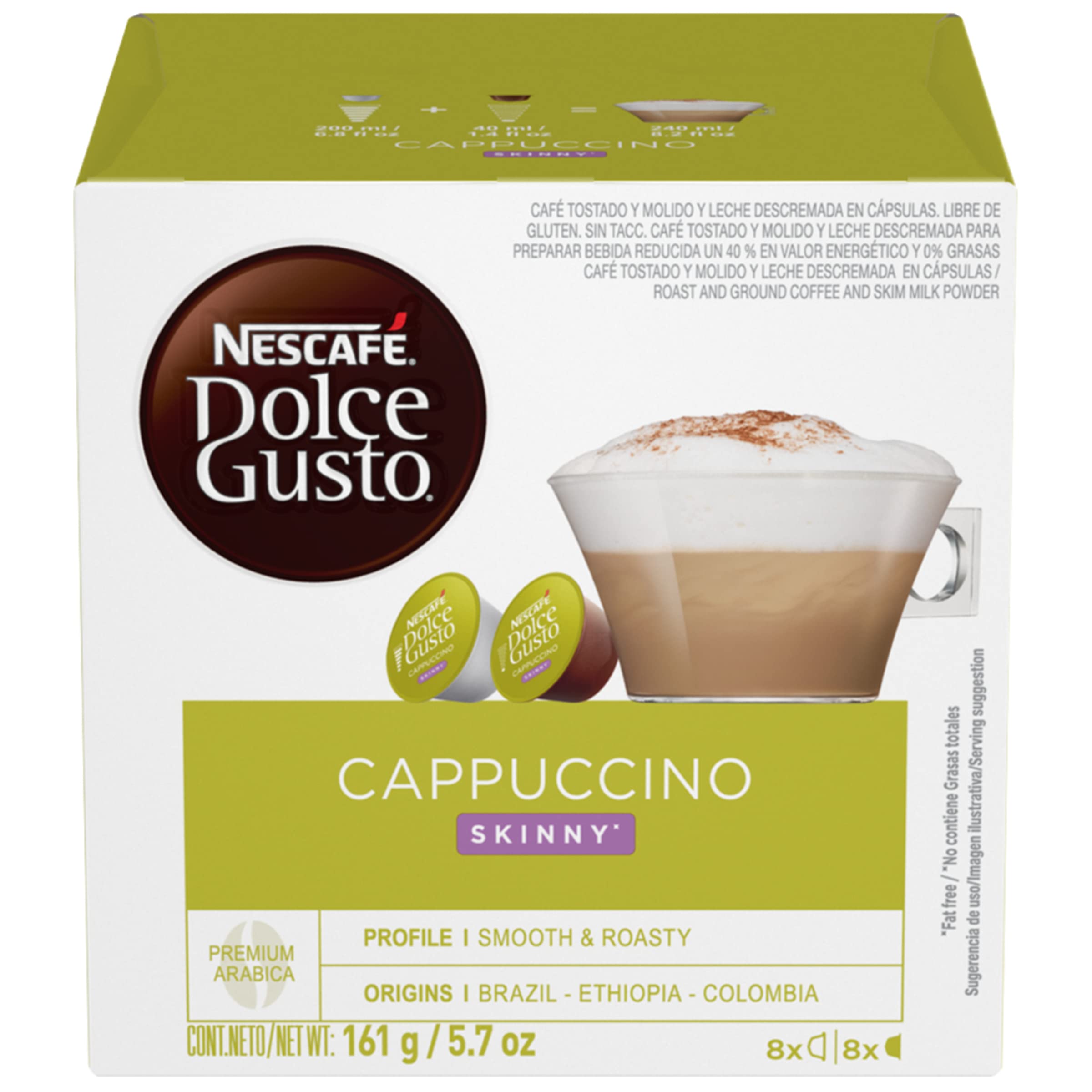 Cup next to a measuring scale showing Nescafé Dolce Gusto serving size clarity