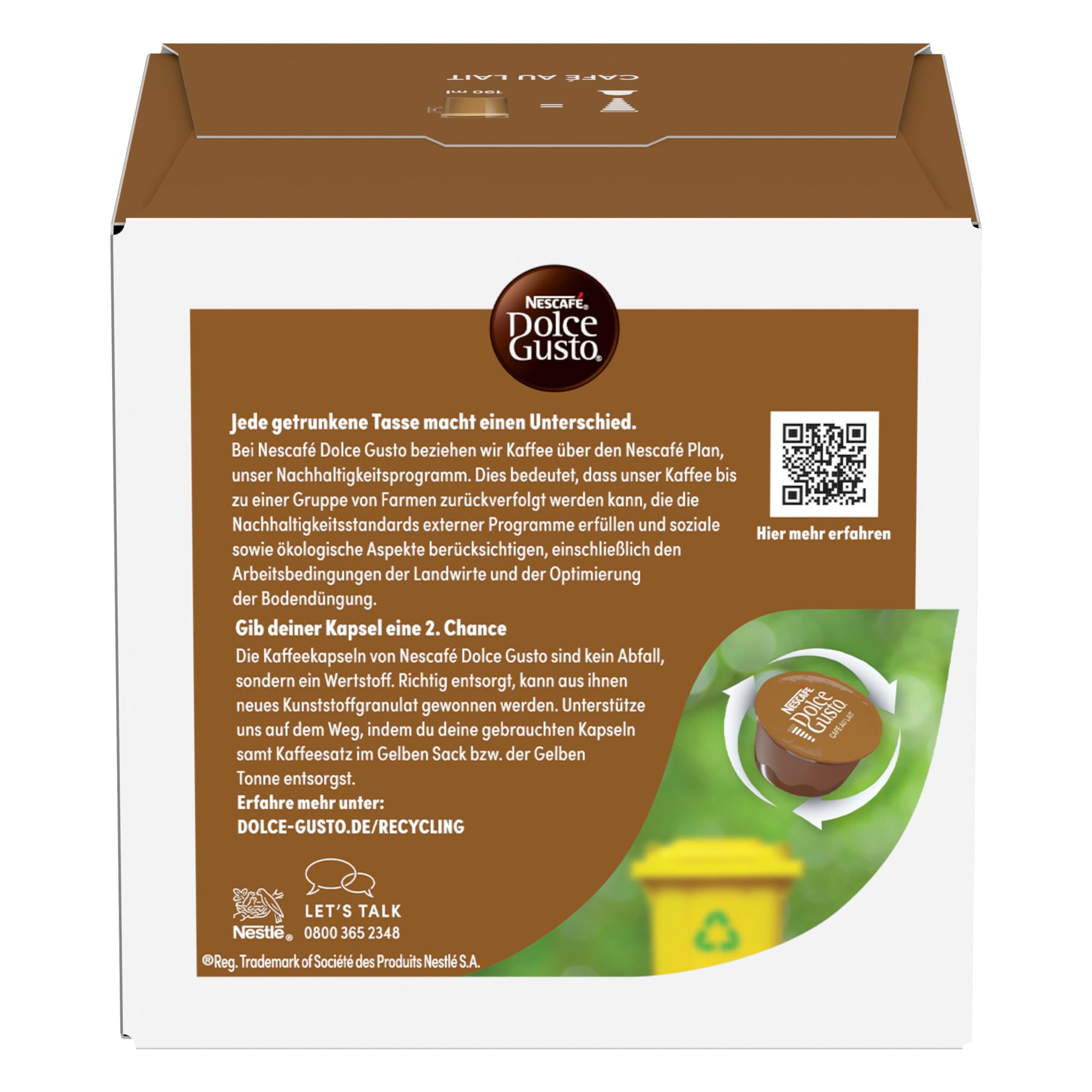 Nescafé Dolce Gusto layered drink close-up showing smooth milk and coffee