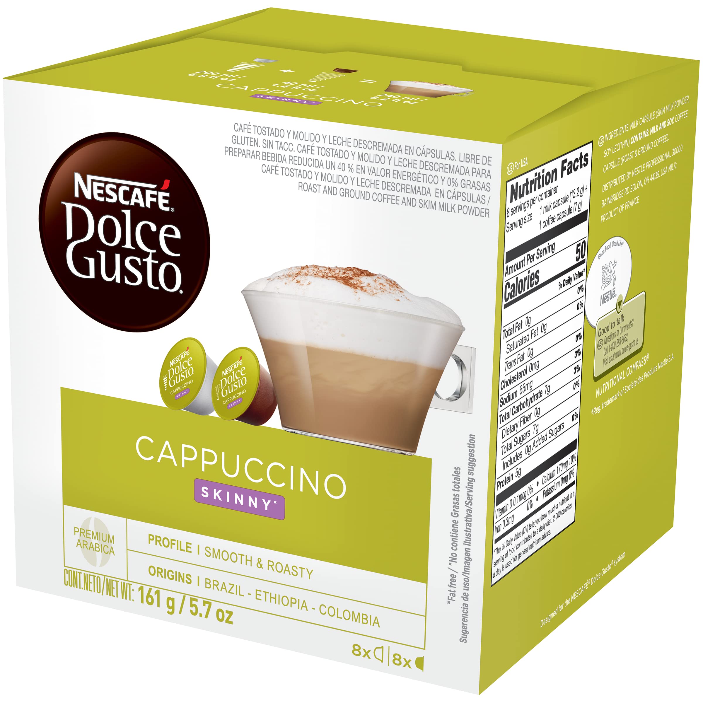 Sequence of milk then espresso brewing on Nescafé Dolce Gusto for layered texture