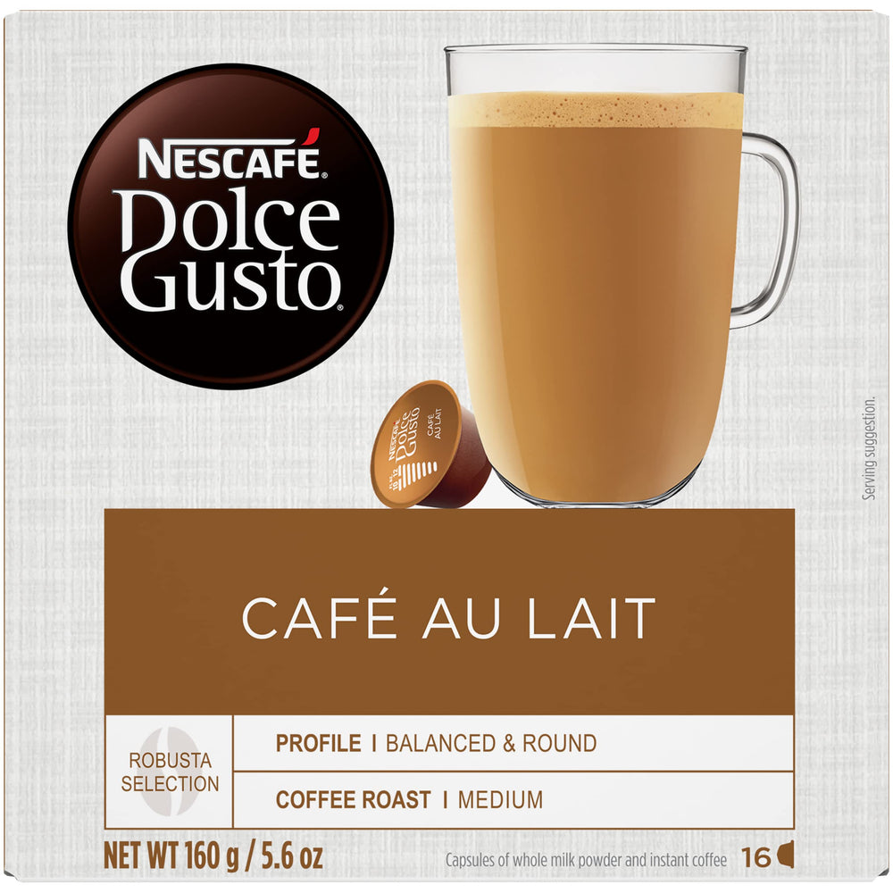 Nescafé Dolce Gusto cup beside ruler showing 6 fl oz serving scale