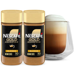 NESCAFÉ Gold Espresso Blonde front packaging showing jar and label, highlights premium instant espresso