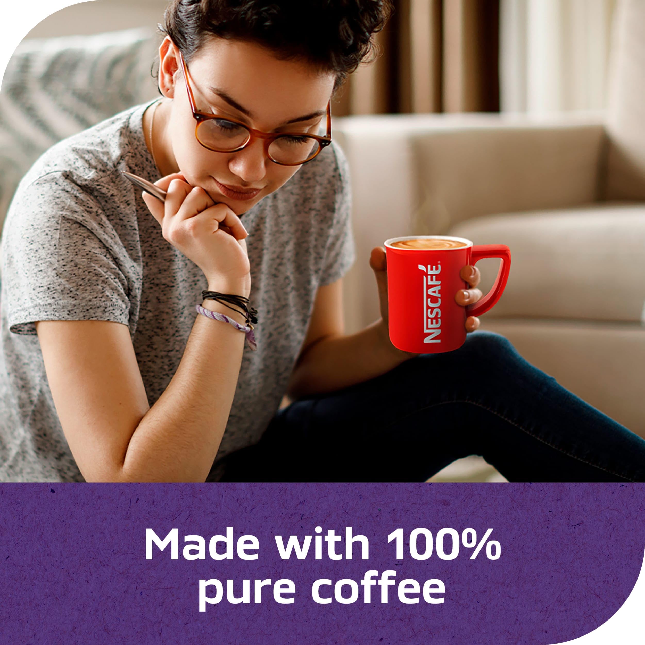Nescafé Mocha poured cup in a kitchen scene showing enjoyable mocha taste