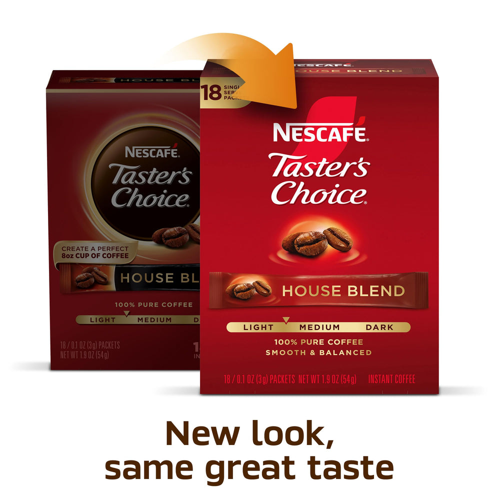 nescafe opened packets showing real instant coffee granules benefit