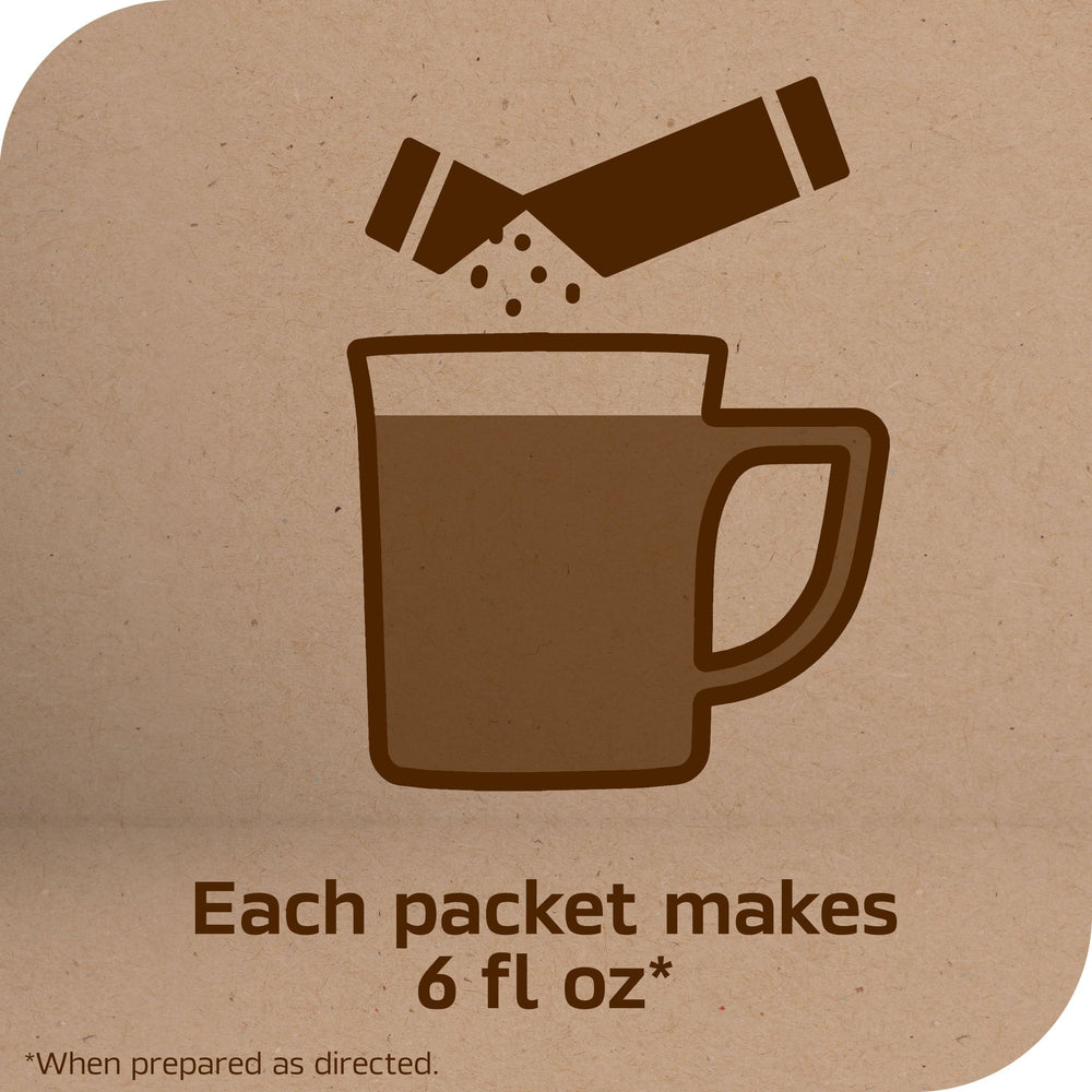 nescafe packets beside ruler to show compact size and portability