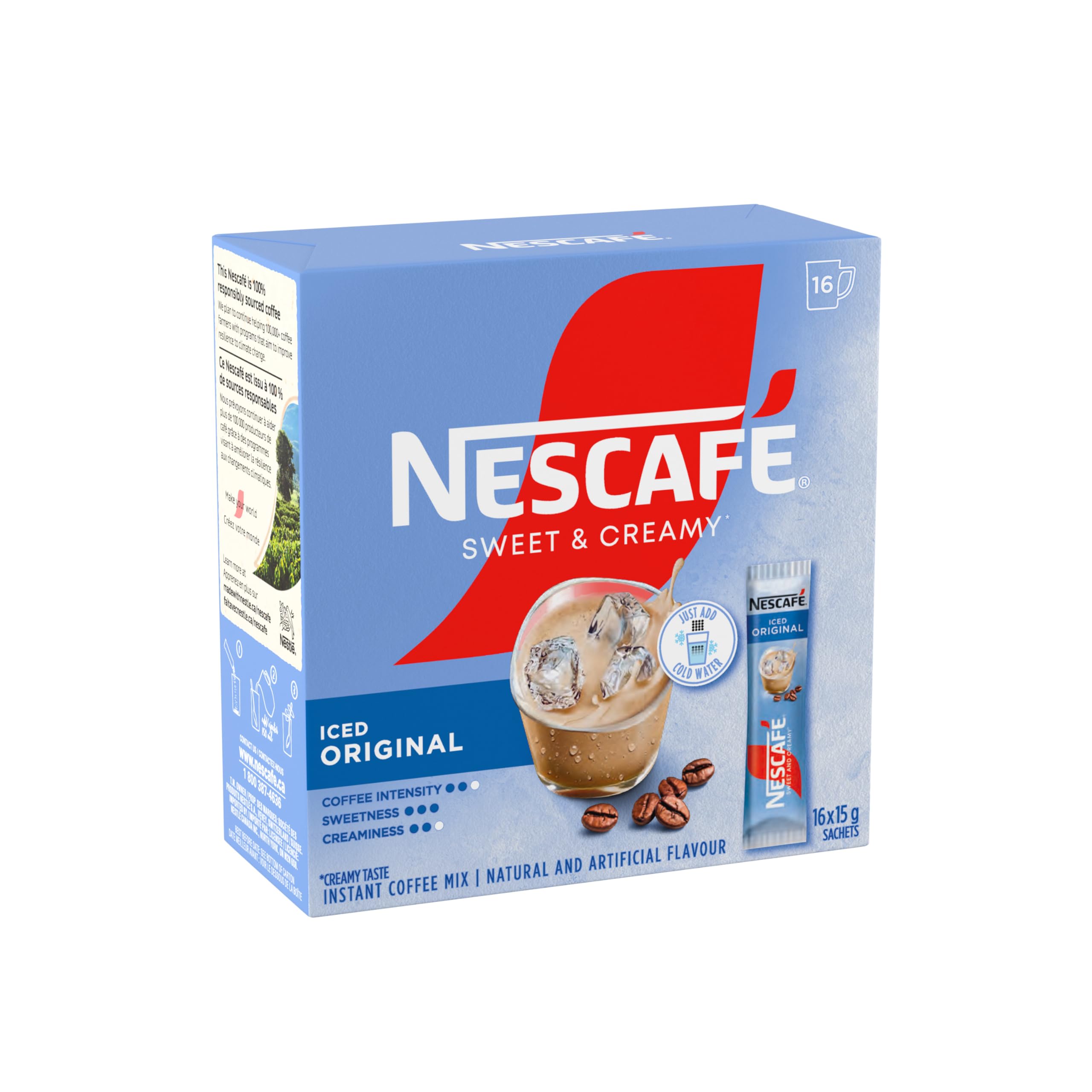 Nescafe single sachet close-up highlighting easy single-serve convenience