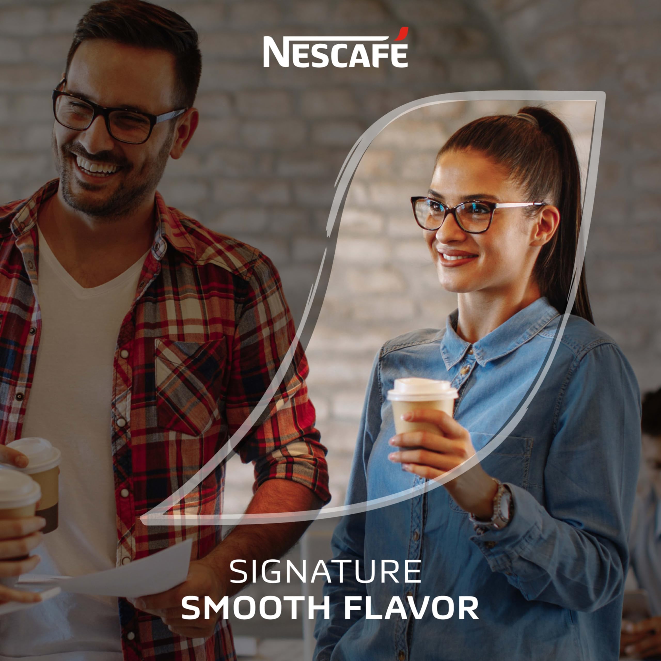 Nescafe stick being poured into hot cup to show fast preparation benefit