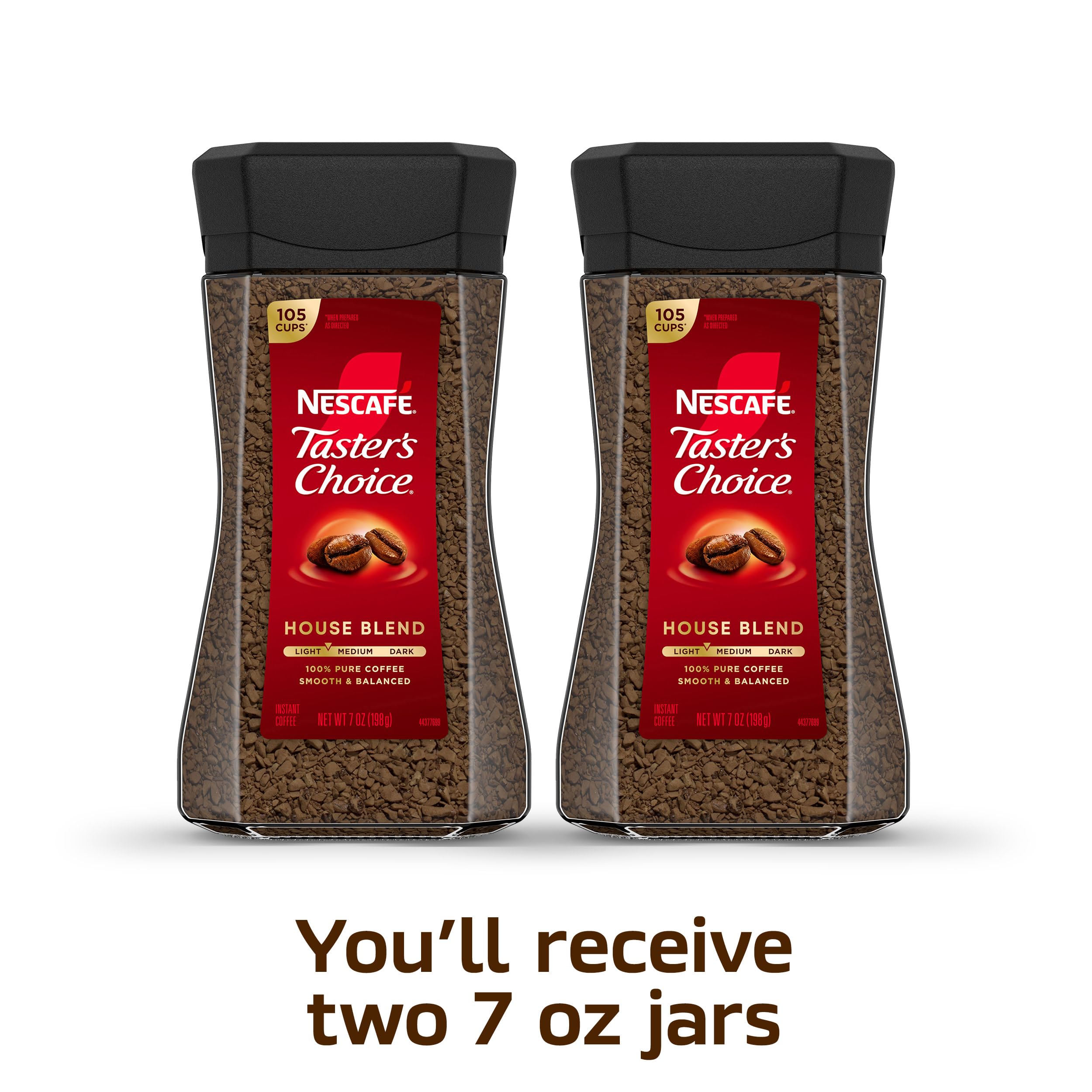 NESCAFÉ jar opened with granules close up highlighting quick dissolve benefit