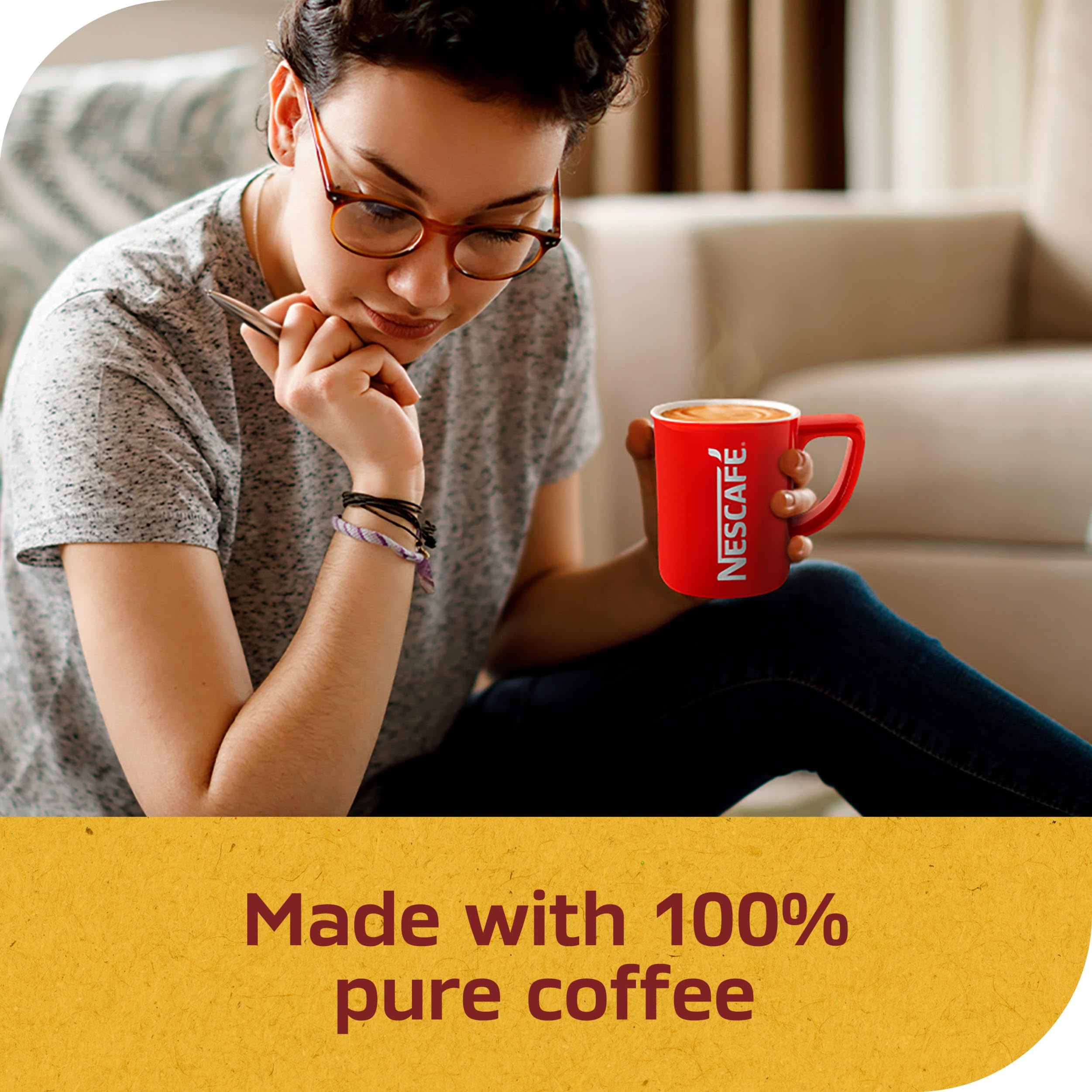 glass of Nescafé Vanilla iced coffee showcasing refreshing chilled option