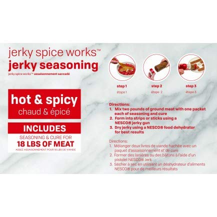NESCO jerky texture close-up highlighting spicy seasoning and chewy meat benefit