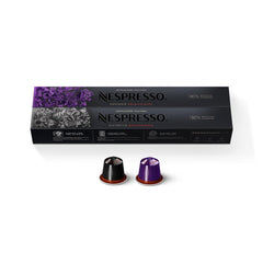 Nespresso Arpeggio Decaffeinato capsule close-up showing rich roast detail and aroma