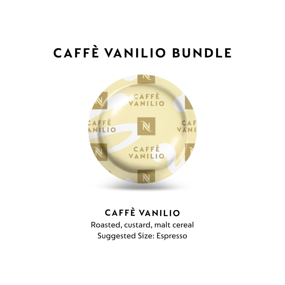 Nespresso Professional machine brewing Caffè Vanilio capsule delivering cafe-quality espresso
