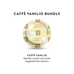 Nespresso Professional machine brewing Caffè Vanilio capsule delivering cafe-quality espresso
