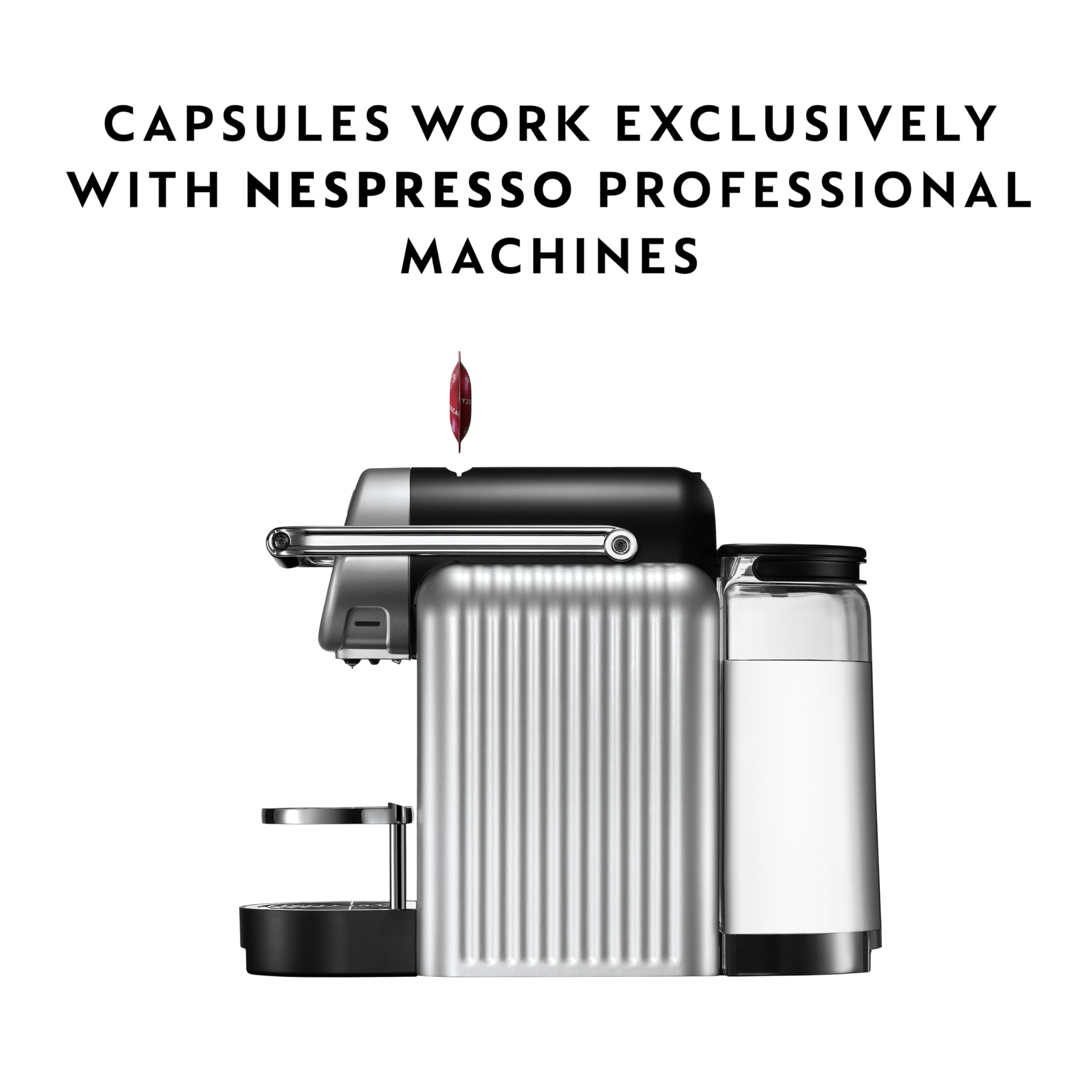 Close-up of a Nespresso Decaffeinato aluminum capsule highlighting seal and freshness retention